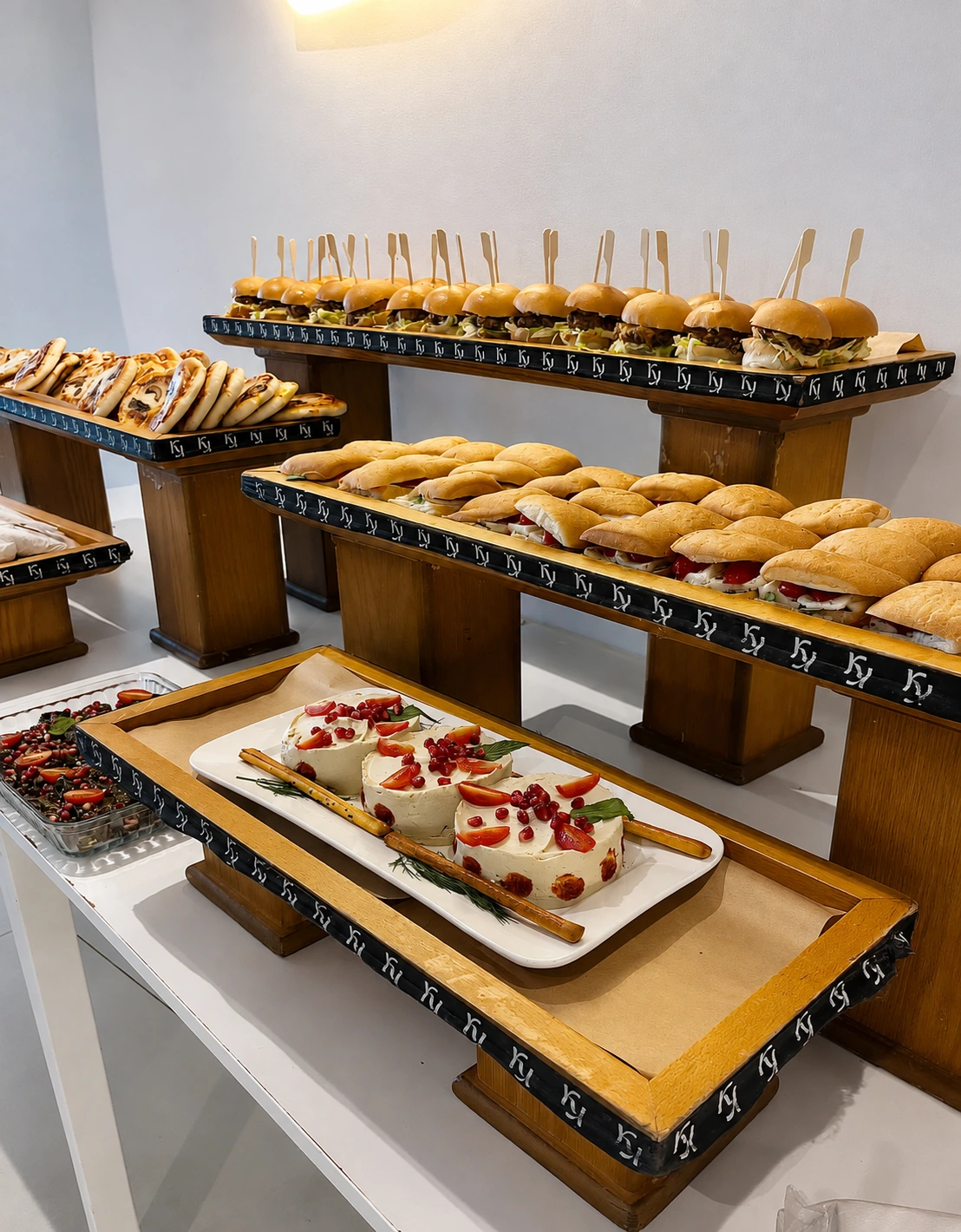 Warm wood setting — K Catering